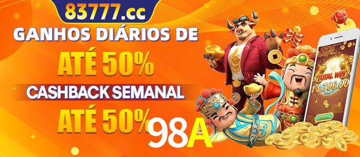 Anúncio de um membro ganhador do cassino 98A que ganhou R$2.193.486,00 jogando o slot PG Fortune Tiger, com os mascotes do jogo comemorando o prêmio.