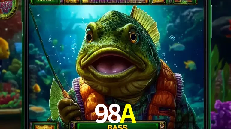 Personagem de peixe pescador do popular jogo de slot com tema de pescaria, uma das emocionantes opções de caça-níqueis para jogar e ganhar no cassino 98A.